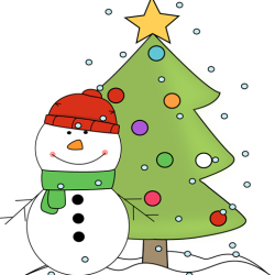 snowman-and-christmas-tree-in-snow